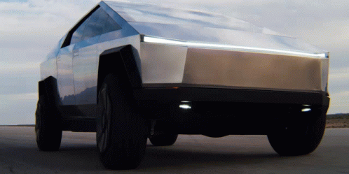 Moving Tesla Truck GIF